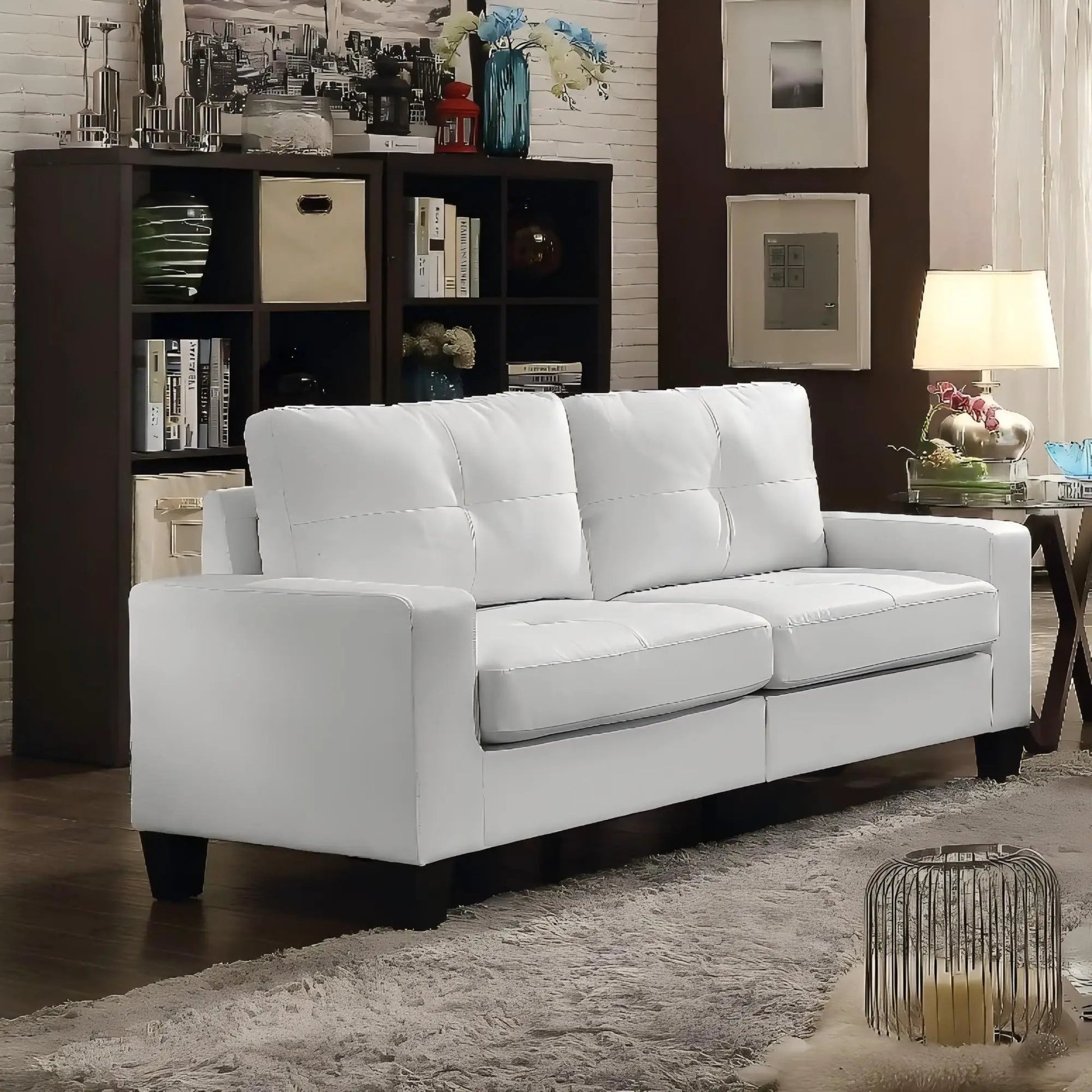 Newbury modular sofa white upholstery by Unique Piece Furniture for modern living rooms on Tampa Home & Garden Store