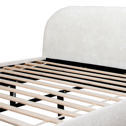 Archie Puffy Upholstered Platform Bed and Frame