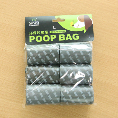 Poop bag rolls gray bone-pattern by Pet Zen (6) for dog waste disposal on Tampa Home & Garden Store