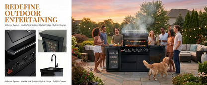 6 Burner Outdoor Grill with Stainless Steel