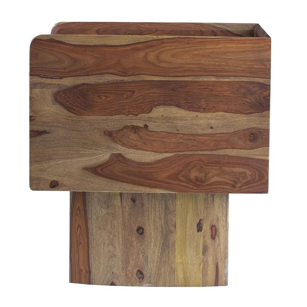 Wooden Sofa - Brown wood arm chair by Unique Piece Furniture with rich grain patterns on Tampa Home & Garden Store