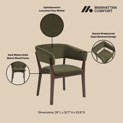 Blake Solid Beech Wood Modern Dining Armchair