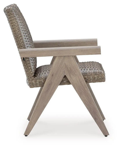 Cliff Trails Outdoor Arm Chair Set of 2 Beige