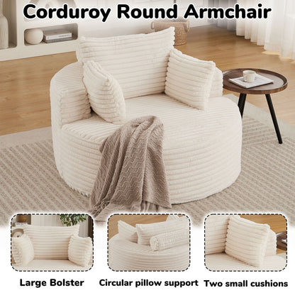 Modern single sofa with a backrest pillow