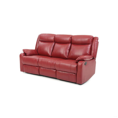 Contemporary three seater reclining sofa in red leather by Unique Piece Furniture on Tampa Home & Garden Store