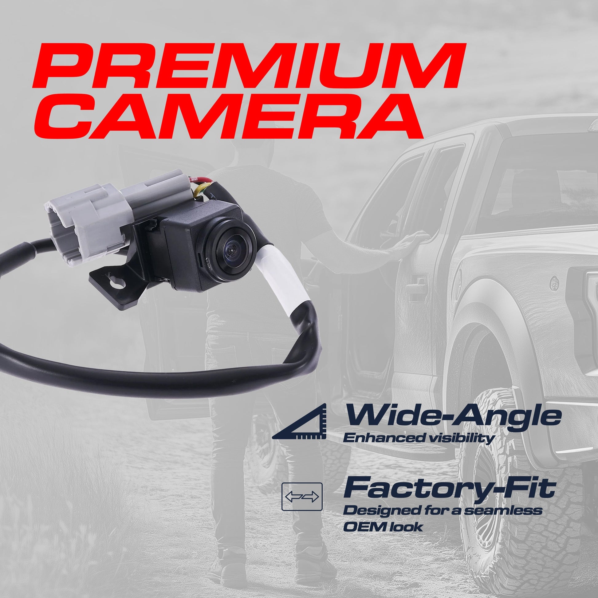 Master Tailgaters OEM backup camera for Hyundai Azera 2012; black camera with gray connector on Tampa Home & Garden Store