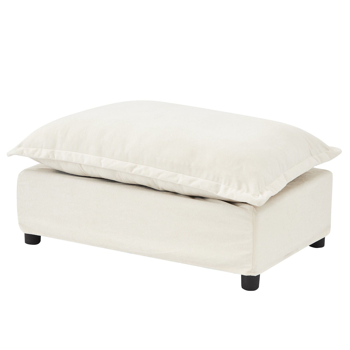 Modern Fabric Armchair with a Movable Ottoman