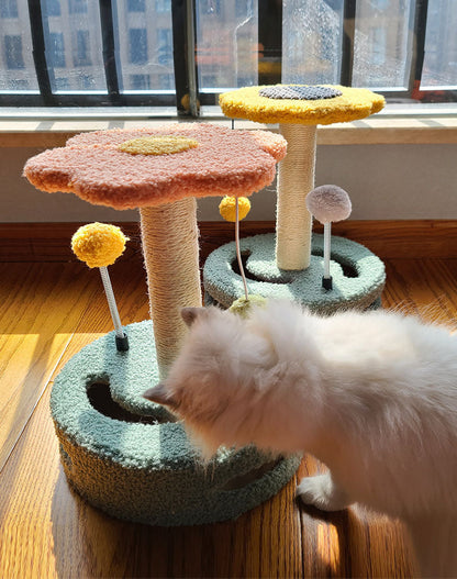 Cat Tree Scratch Board with sisal posts and two plush platforms by Sell My Stuff on Tampa Home & Garden Store