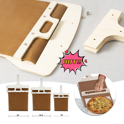 Perfecsy 3-size sliding pizza peel storage boards with wooden handles for easy pizza transfer on Tampa Home & Garden Store