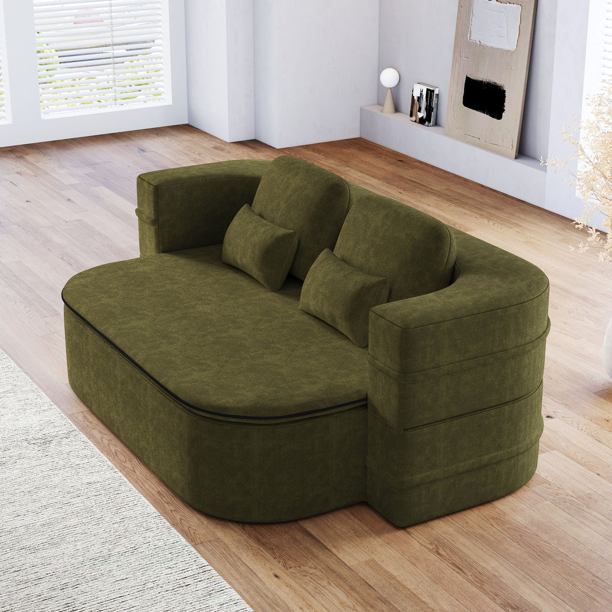 Foldable Sofa Bed with a Multi Functional Blanket