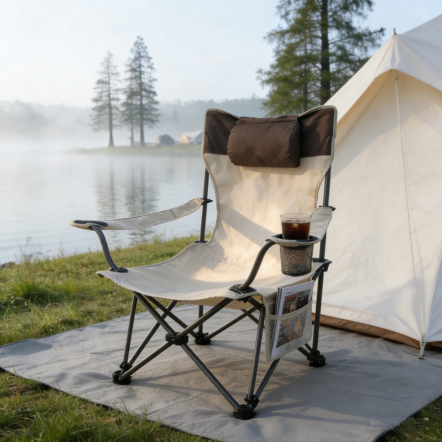 Portable Camping Chair with Adjustable Recline