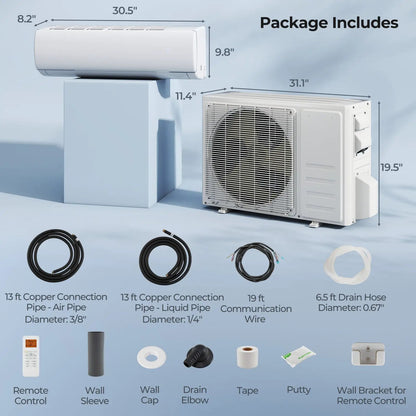 X Pro 35000 BTU 2 Zone Concealed Mini Split AC