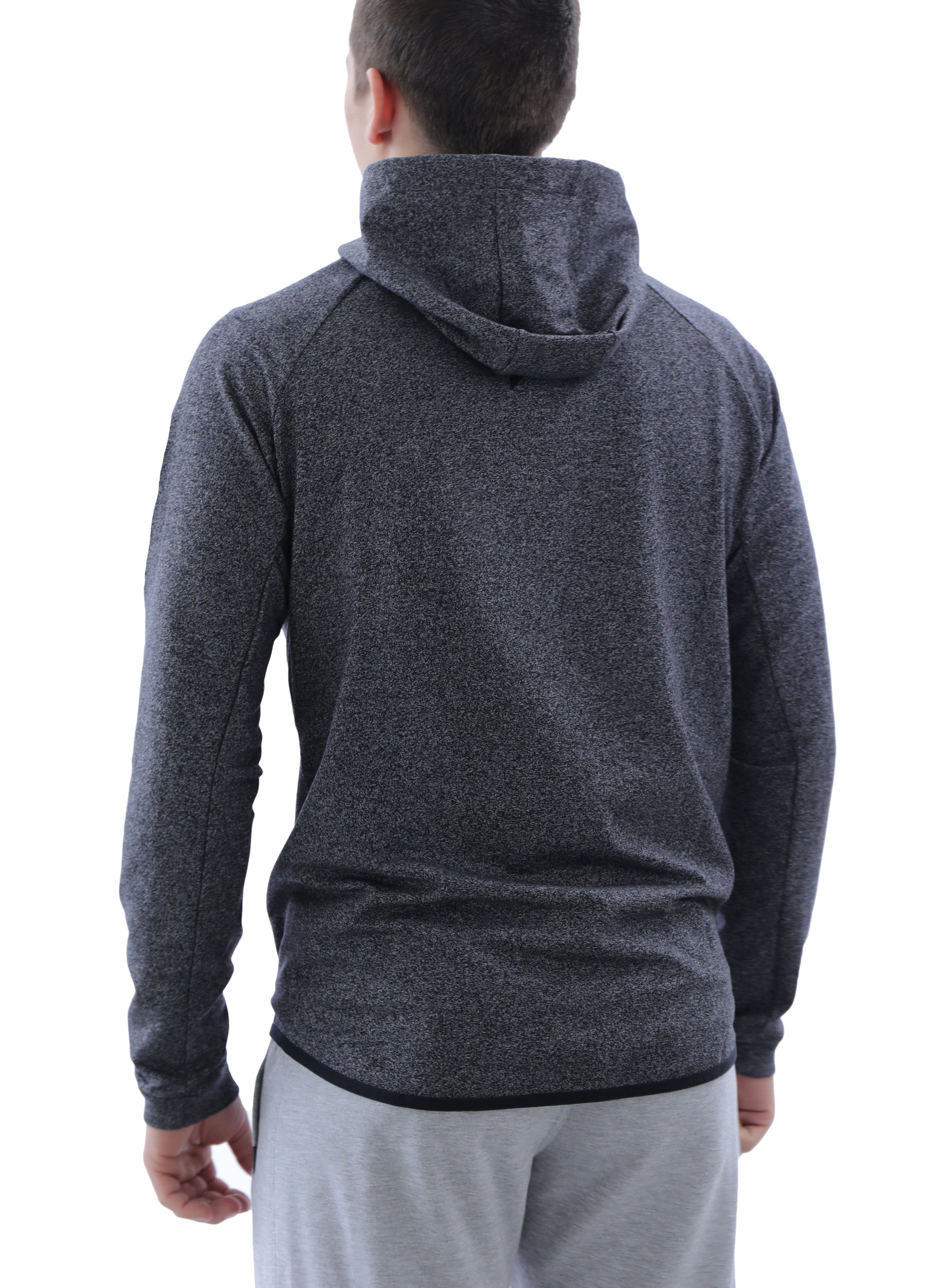 All-Day Comfort Hooded Sweatshirt Slim Fit, SCR Sportswear men's heather charcoal hoodie on Tampa Home & Garden Store