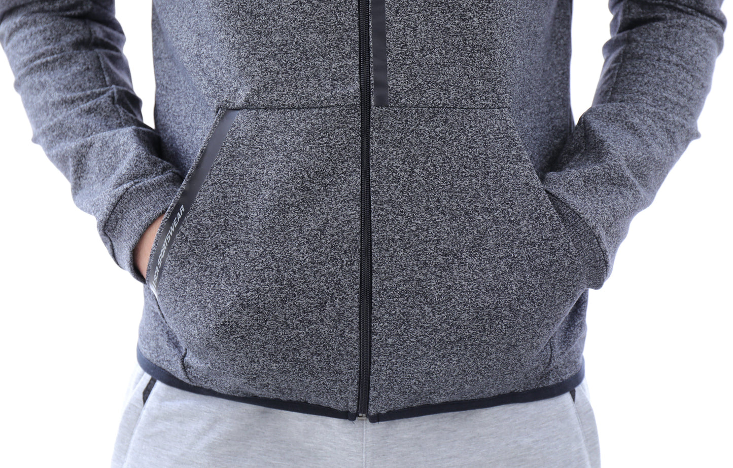 All-Day Comfort Hooded Sweatshirt Slim Fit heather gray zip hoodie with pockets SCR Sportswear on Tampa Home & Garden Store