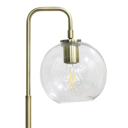 Luxeray Globe Arched Table Lamp, bronze finish, clear glass globe, HouseOfZazla on Tampa Home & Garden Store