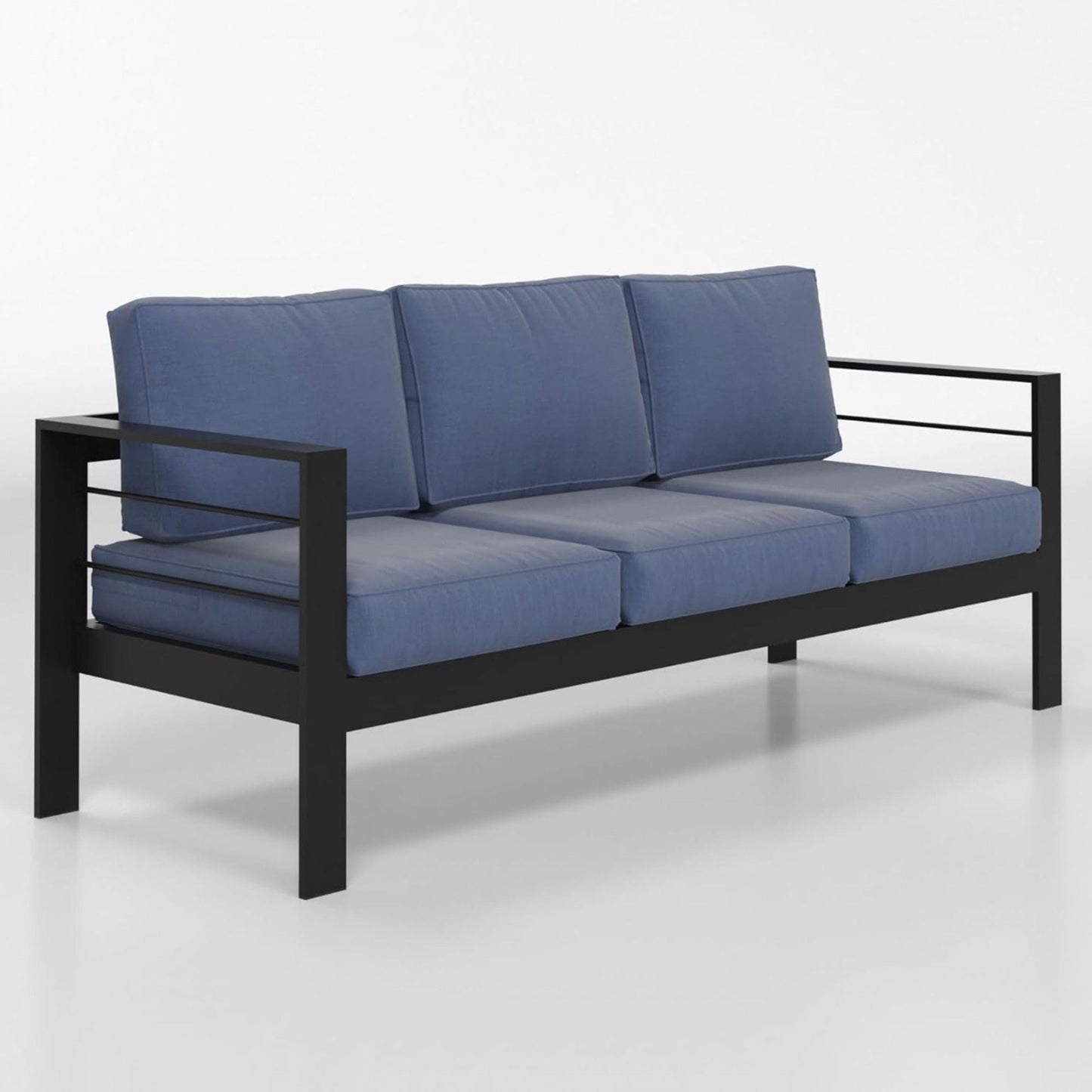 All Weather Patio Sofa and Plush Seat Cushions