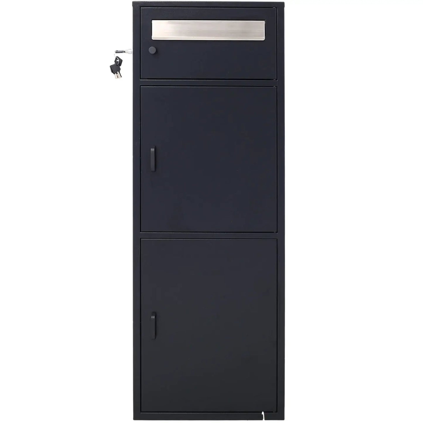 Large Steel Parcel Drop Box with Locking Mailbox