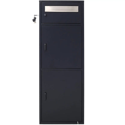 Large Steel Parcel Drop Box with Locking Mailbox