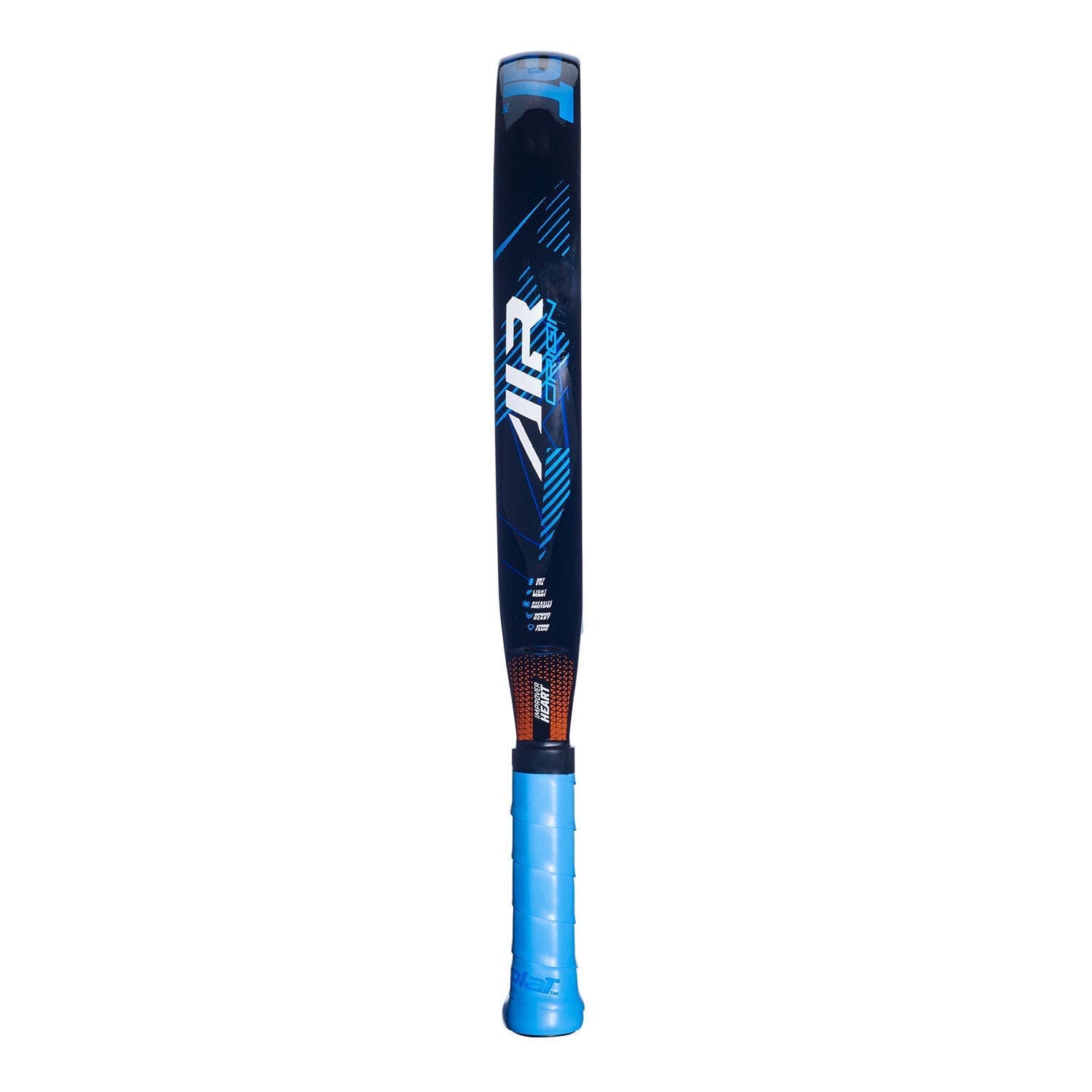 Babolat Air Origin Padel Racket dark blue body with electric blue graphics and blue grip on Tampa Home & Garden Store