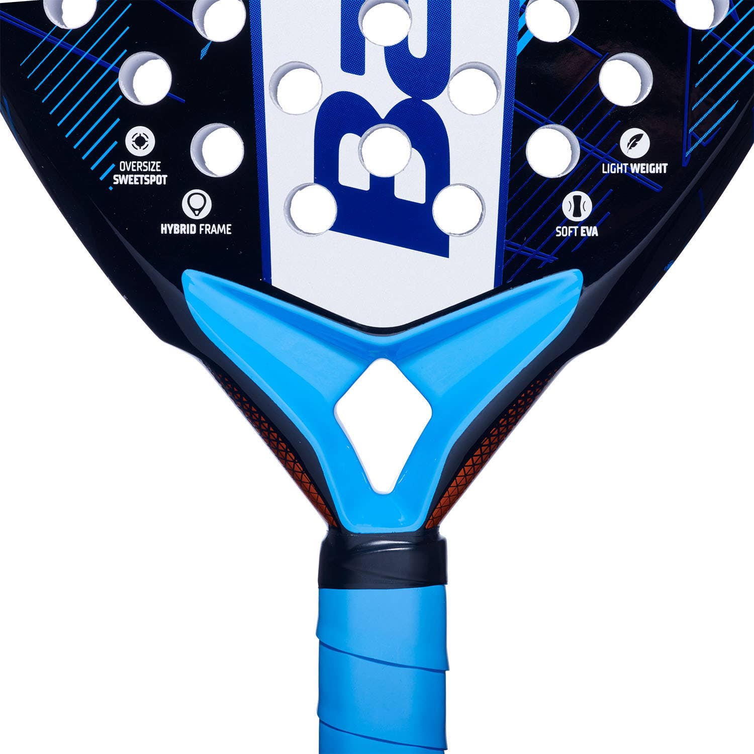 Babolat Air Origin Padel Racket blue grip blue accents hybrid frame by Racket Central on Tampa Home & Garden Store