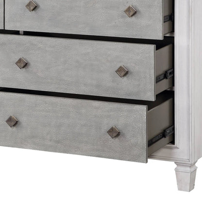 Katia Weathered Dresser in White With Soft Finish