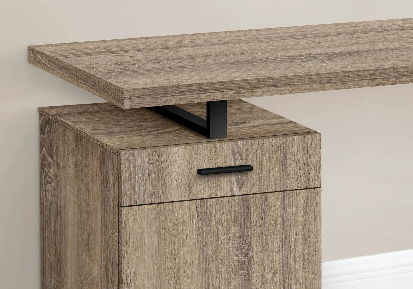 Computer Desk With Left and Right Setup Storage