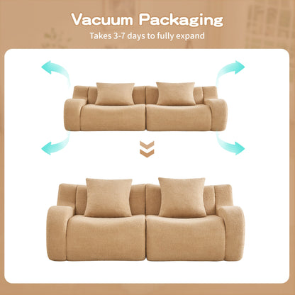 Soft Teddy Fabric and Modern Boneless Sofa