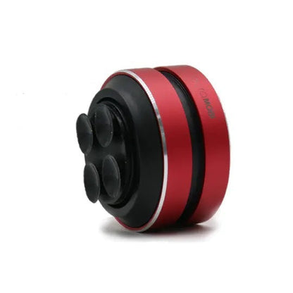 Bone conduction speaker red with black circular pad array and silver ring, Bluetooth wireless on Tampa Home & Garden Store