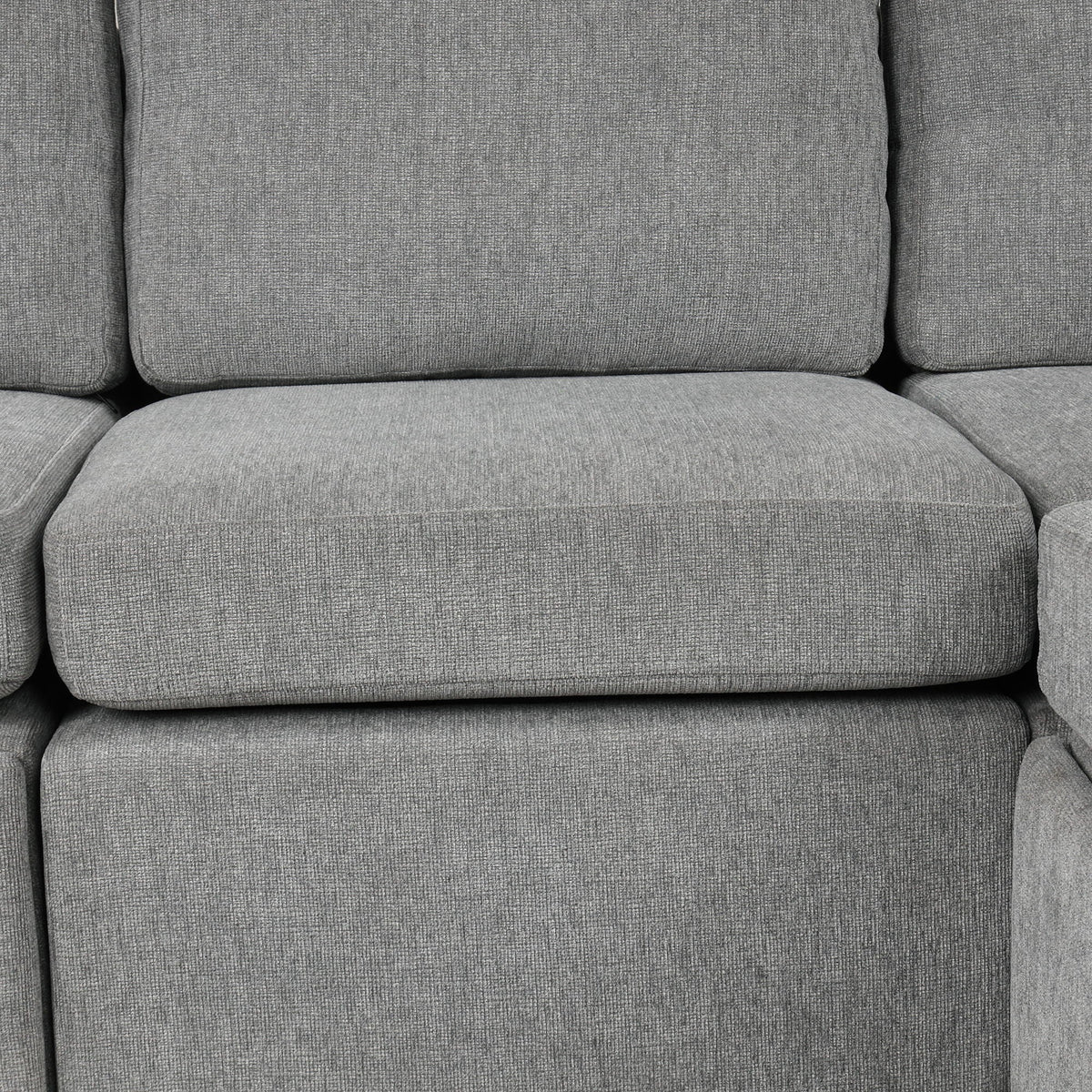Sleeper chair cushions in dark gray textured fabric, three-piece set on Tampa Home & Garden Store