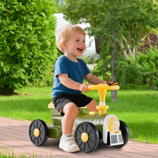Ride on Toy with Steering Wheel and Train Whistle Sound Button - Tampa Home & Garden Store