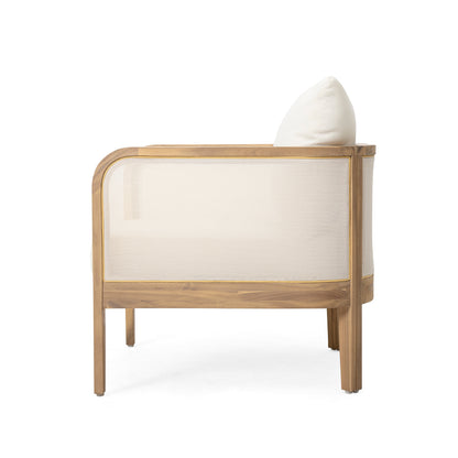 Set of 2 Outdoor Acacia Wood Patio Chairs