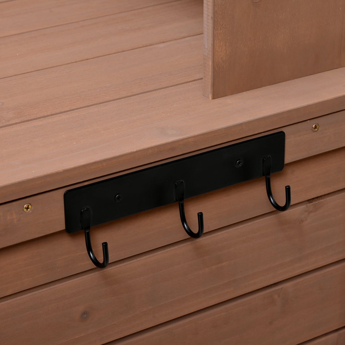 Topmax Garden Potting Bench with Hutch natural wood outdoor workstation HouseOfZazla on Tampa Home & Garden Store
