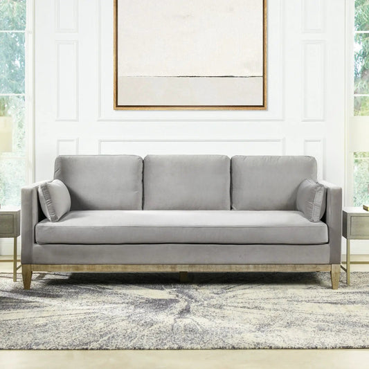Knox Modern Farmhouse Sofa grey fabric stationary sofa by Unique Piece Furniture on Tampa Home & Garden Store