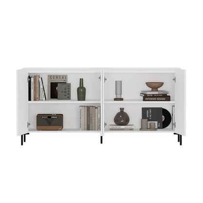 Abbey Sideboard with Adjustable Shelves in white finish modern design by HouseOfZazla on Tampa Home & Garden Store