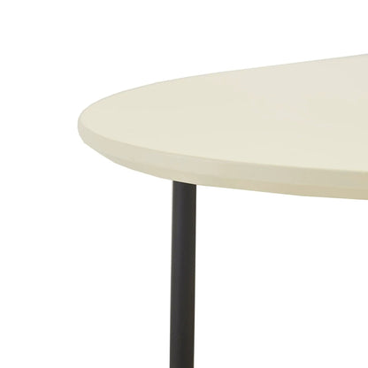 Oval coffee table with white top and black leg by Unique Piece Furniture on Tampa Home & Garden Store