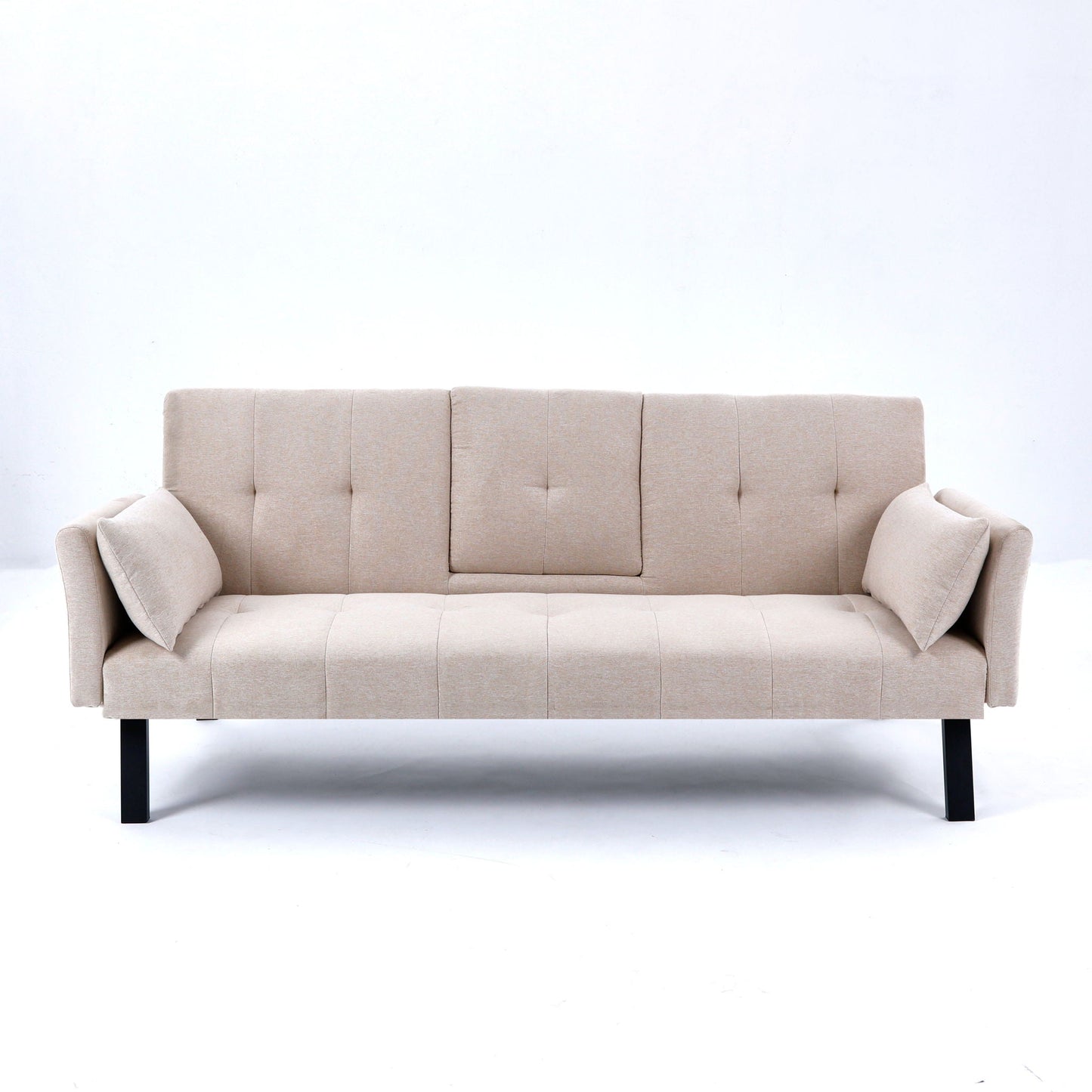 Compact Foldable Sofa Bed and Cup Holder