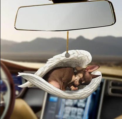 Car Pendant Sleeping Dog Angel Decor Hanging