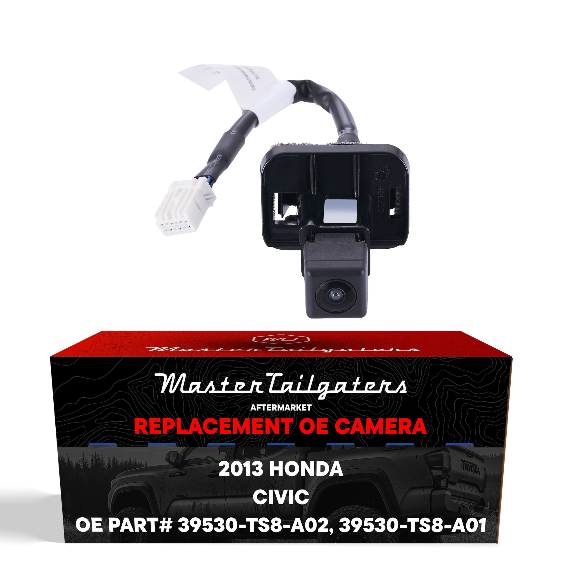 Master Tailgaters backup camera for 2013 Honda Civic, wide angle lens, OEM replacement on Tampa Home & Garden Store