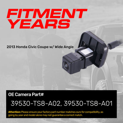 Master Tailgaters OE backup camera for 2013 Honda Civic Coupe on Tampa Home & Garden Store