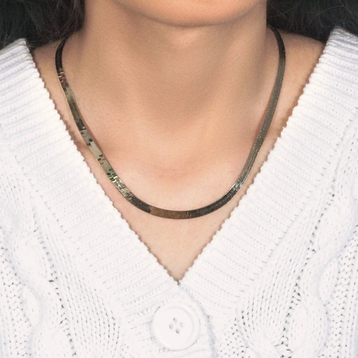 Imperial Herringbone Chain necklace in 10k Yellow Gold, 5.00 mm, by Bids.com on Tampa Home & Garden Store
