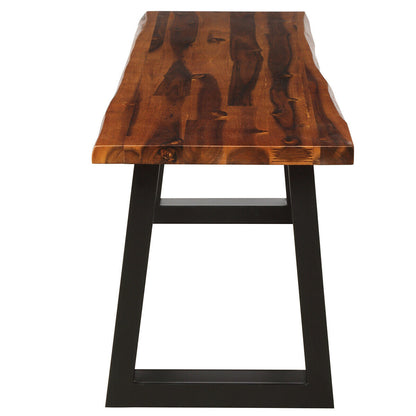 Banco de patio/comedor de madera maciza de acacia