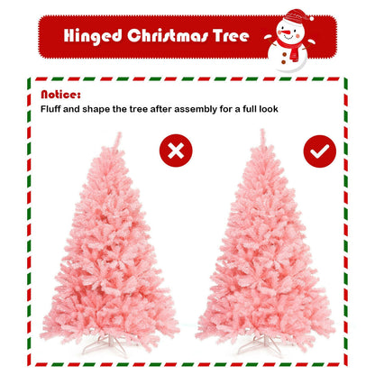 Árbol de Navidad artificial de abeto completo con bisagras de 7.5 pies