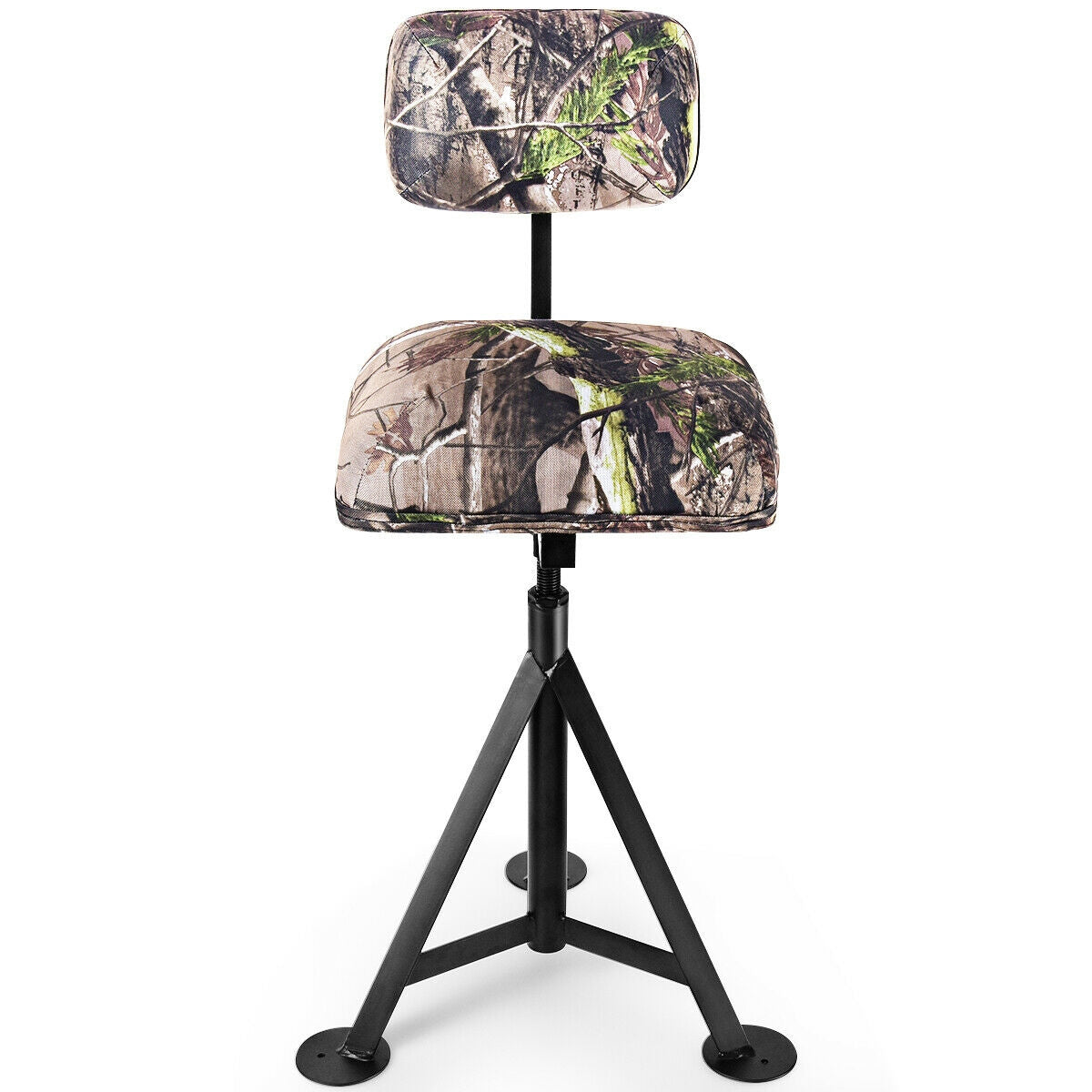 Swivel hunting chair on tripod blind stool with detachable backrest in camo by GemGear on Tampa Home & Garden Store