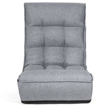 4-Position Adjustable Floor Chair Folding Lazy Sofa