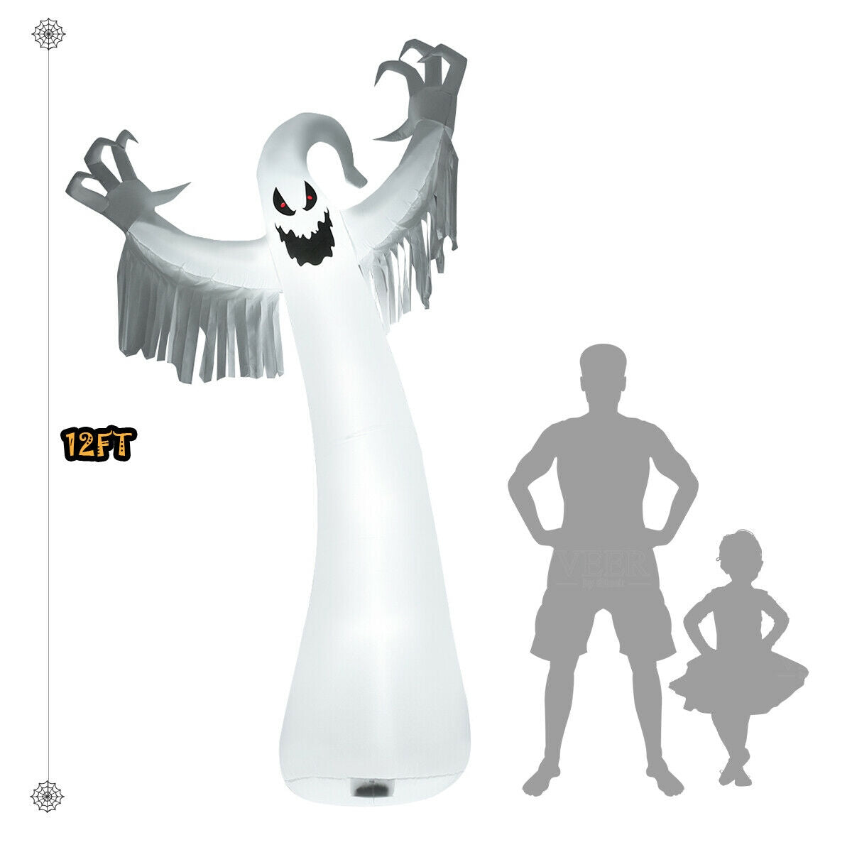12ft DirectDeals Halloween inflatable ghost with blower and LED lights on Tampa Home & Garden Store