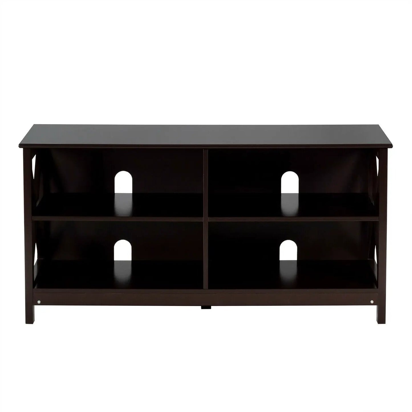 Wooden TV Stand for 55 TV with X Shaped Frame