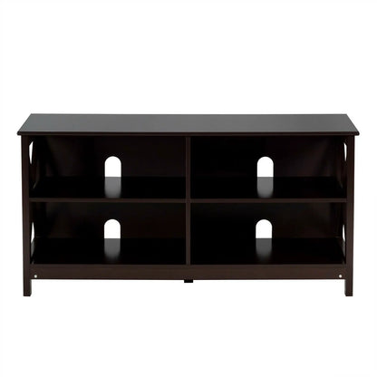 Wooden TV Stand for 55 TV with X Shaped Frame