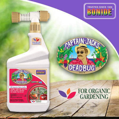 Bonide Captain Jack's Dead Bug Brew Ready-To-Spray liquid pesticide with gardening label on Tampa Home & Garden Store