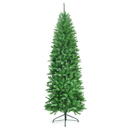 6 ft PVC hinged pre-lit artificial fir pencil Christmas tree with 150 lights DirectDeals on Tampa Home & Garden Store