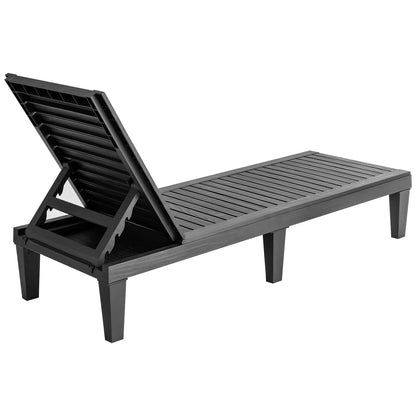Sillón reclinable de exterior con respaldo ajustable en 5 posiciones - Negro